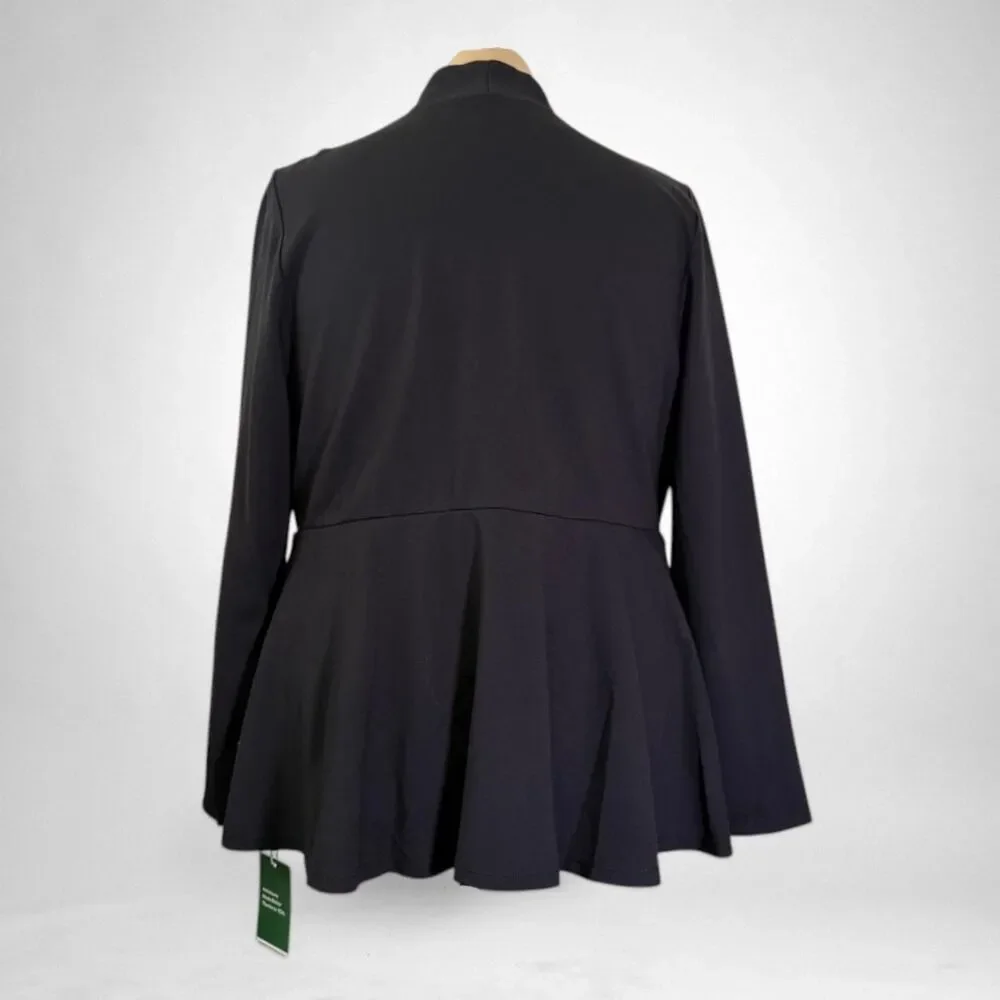 HALARA Plus Size V Neck Long Sleeve Peplum Jacket Blazer, NEW! Size 2X